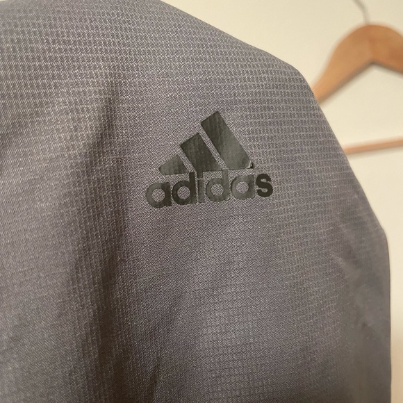 Adidas Zip Up Jacket Hoodie Size Large Men’s Grey - Picture 8 of 9